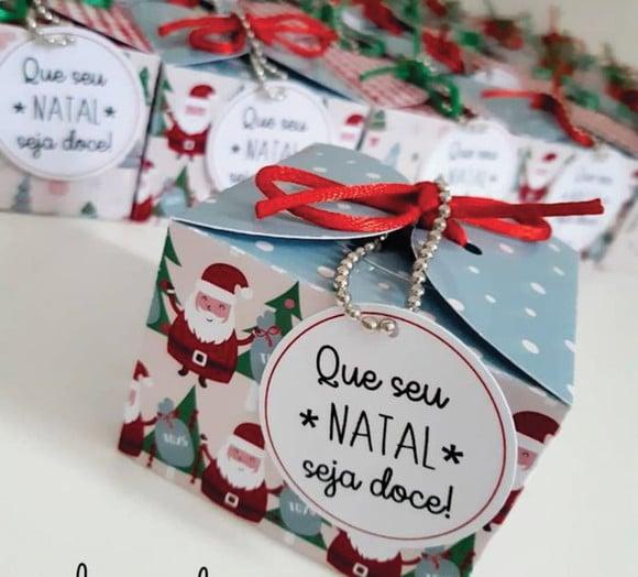 Caixinha para 1 Doce Tema Natal