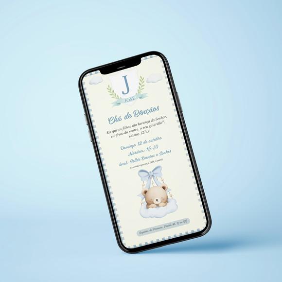Convite Digital Chá de Bençãos (você Mesmo Edita pelo Canva)
