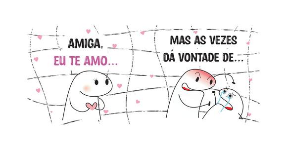 Arte Caneca Amiga Eu Te Amo Flork