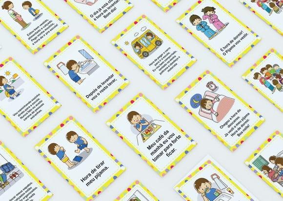 Kit Digital 34 Cards Rotina para Educação Especial