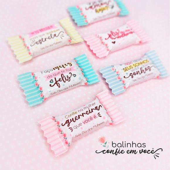 Kit Digital Card Porta Bombom e Balinhas Dia das Mulheres