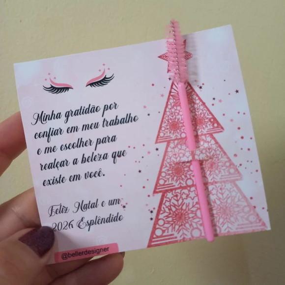 Kit Digital Card Porta Escova de Cílios Natal