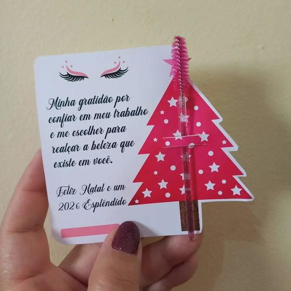 Kit Digital Card Porta Escova de Cílios Natal
