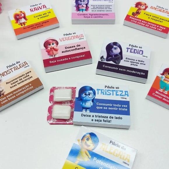 Kit Digital Porta Chiclets Emoções. (divertida-mente)