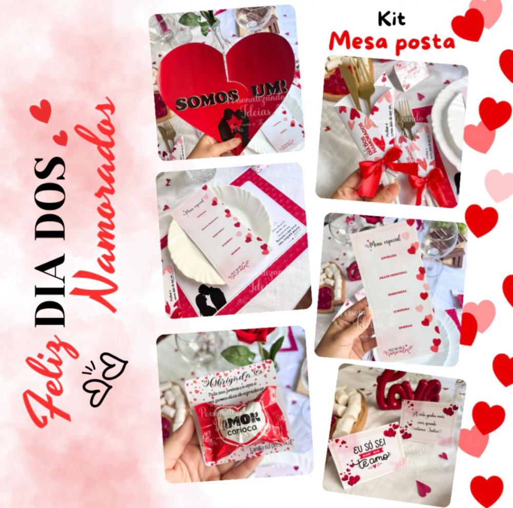 Arquivo Digital Kit Mesa Posta Dia dos Namorados