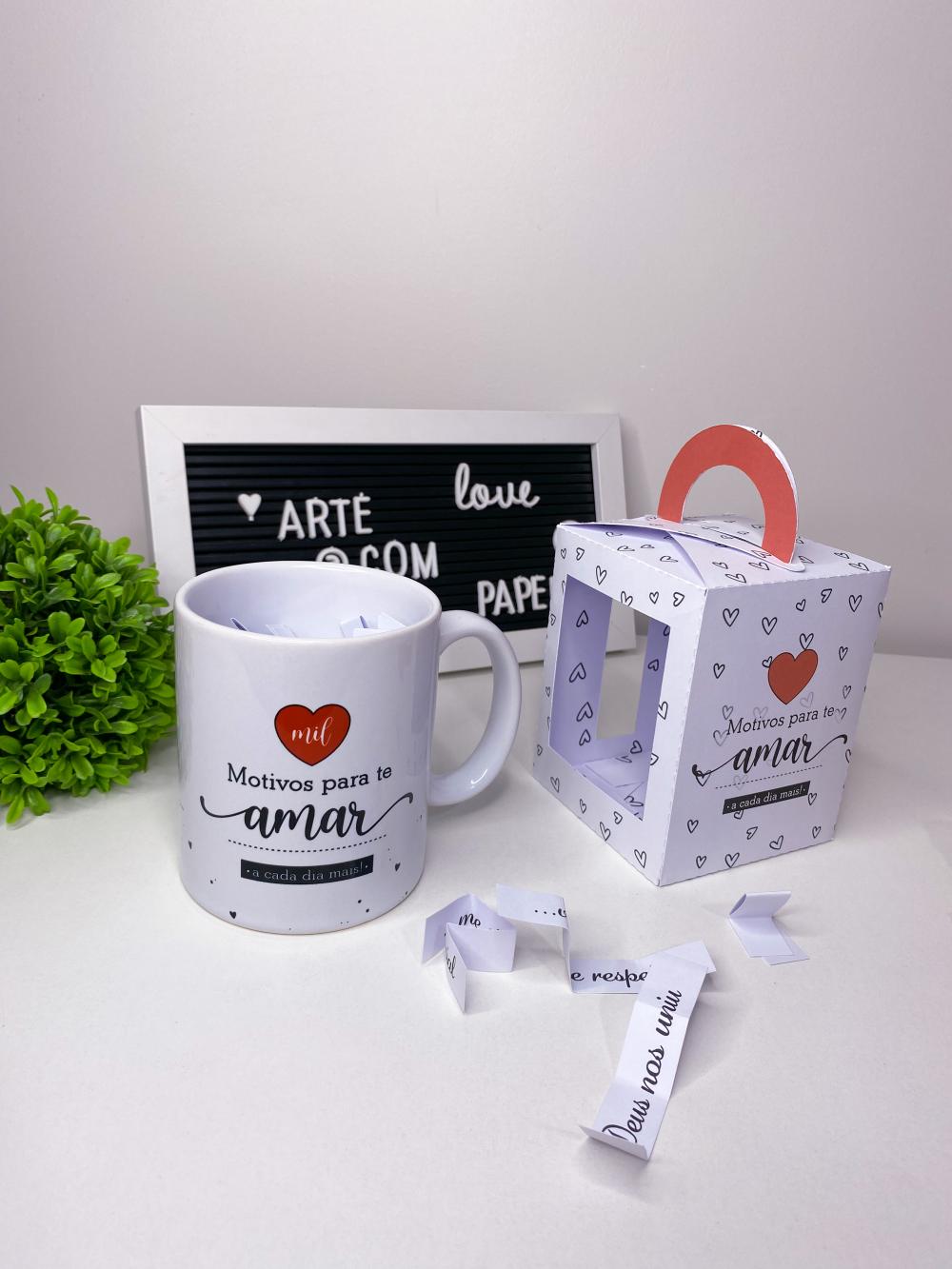 AQUIVO DIGITAL CAIXA CANECA MOTIVOS PARA TE AMAR