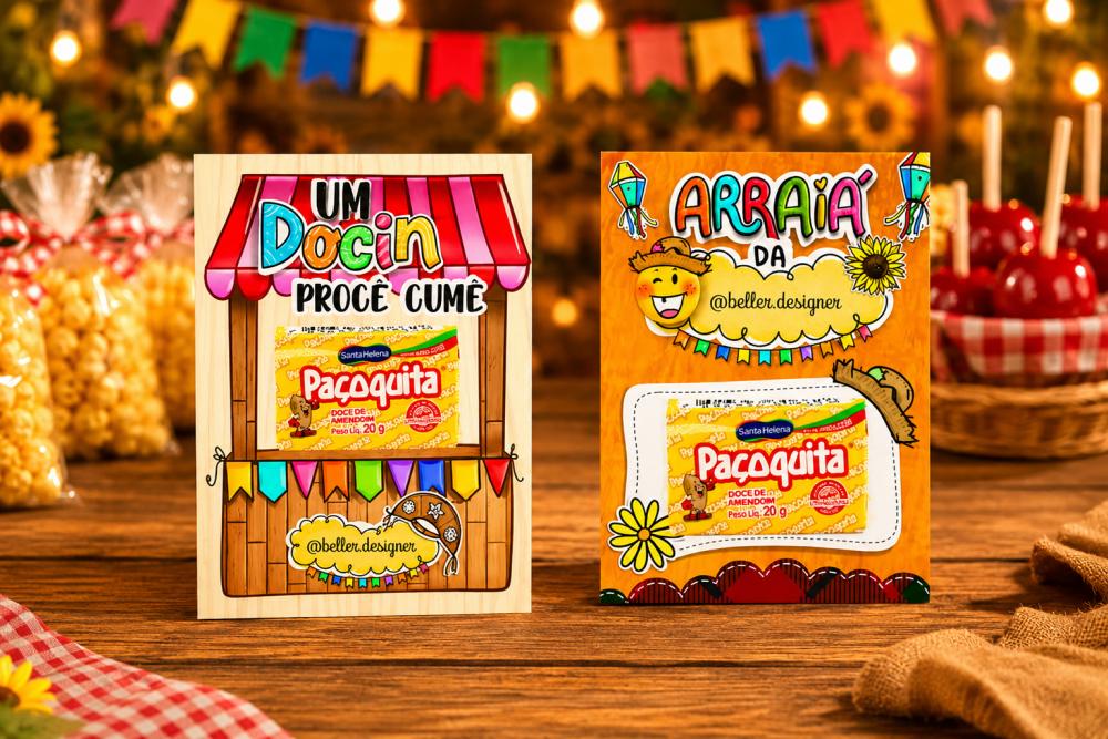 Arquivo Digital Card para Doces (paçoquita)