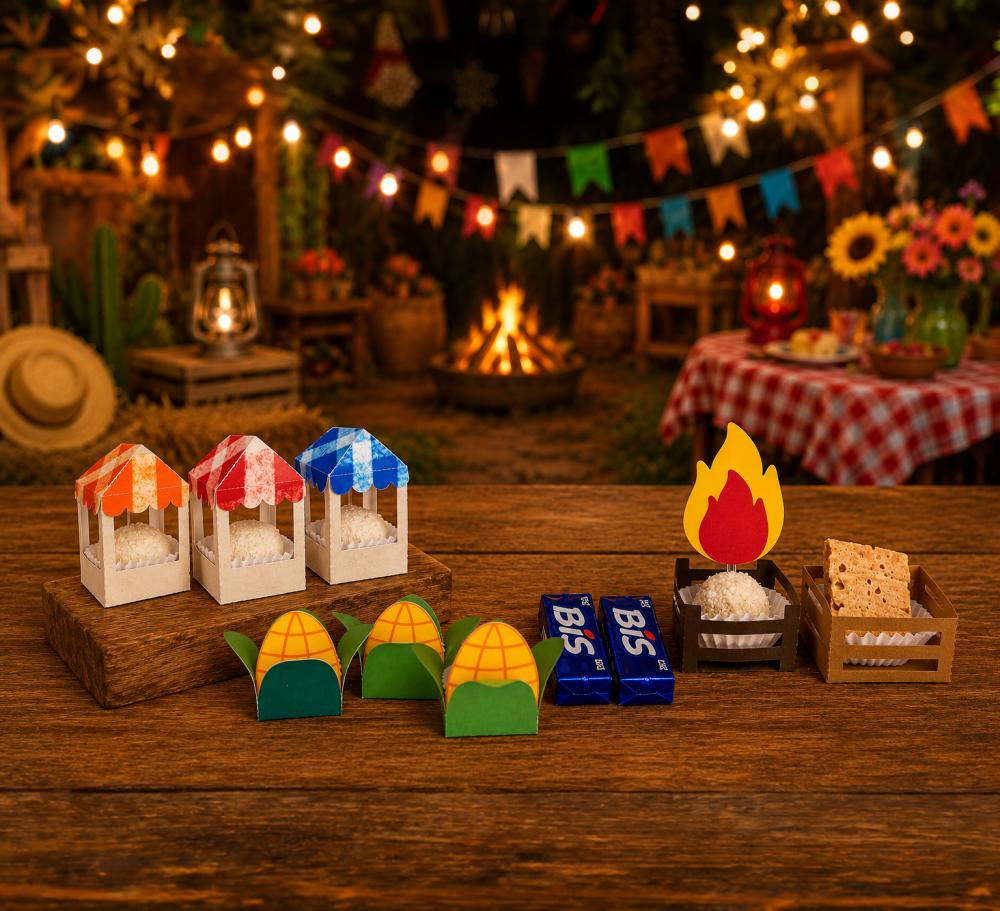 Arquivo Digital Kit Forminhas de doces festa junina