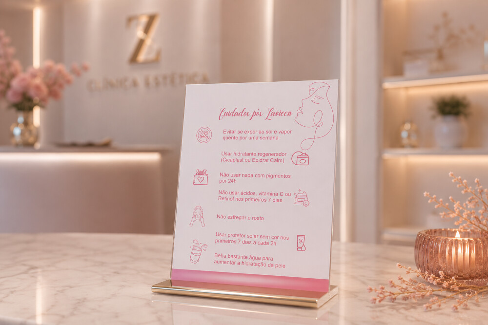 Arte Digital Card Cuidados Após Aplicação do Laser Lavieen