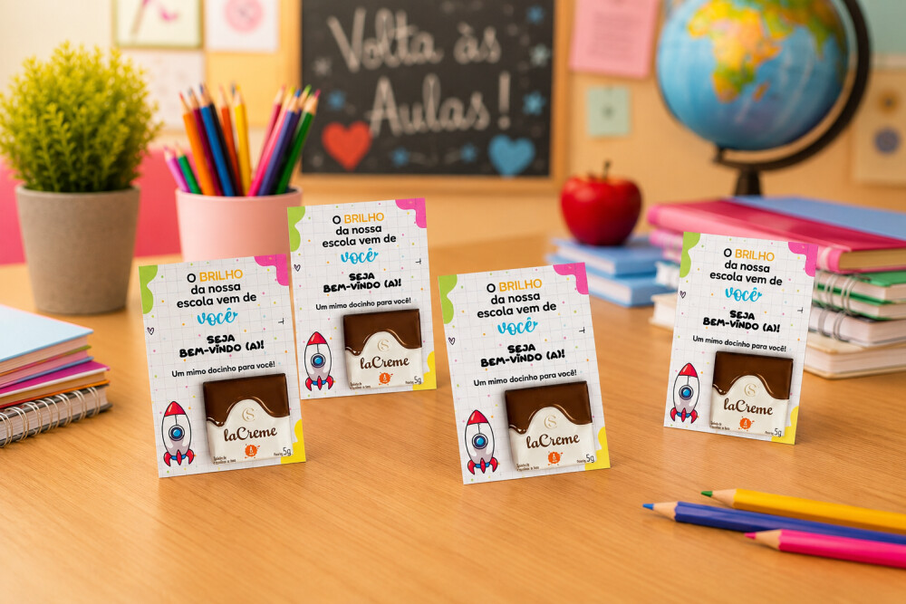 Arquivo Digital Card Porta La Creme Volta as Aulas