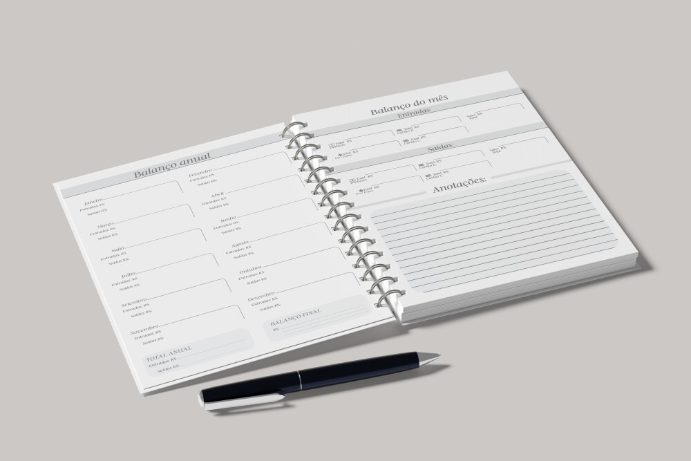 Arquivo Digital Miolo Agenda Plus 2027 | Agenda com Livro Caixa