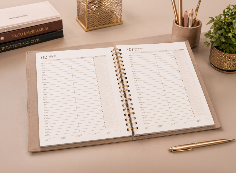 Arquivo Digital Miolo Agenda Plus 2027 | Agenda com Livro Caixa