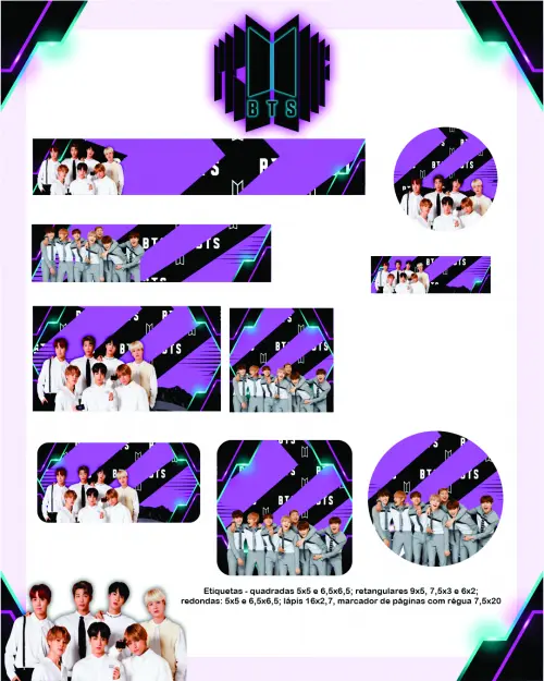 Arquivo Digital Etiquetas Escolares Bts