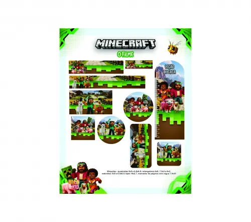 Arquivo Digital Etiquetas Escolares MINECRAFT
