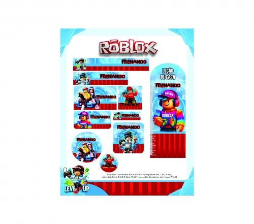 Arquivo Digital Etiquetas Escolares RÓBLOX