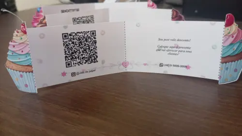 Kit Arquivo Digital Cartão de Visitas Cup Cakes Retrovisor