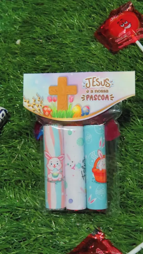 Arquivo digital Porta Batom com lapela páscoa cristã