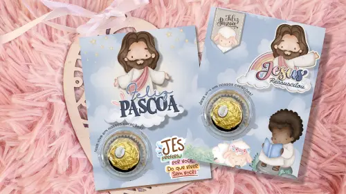 Arquivo Digital 4 Artes para Blister Páscoa Cristã