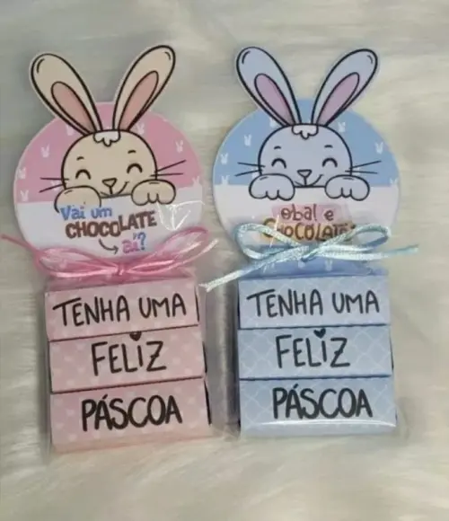 Kit Digital Porta bis triplo coelho de páscoa