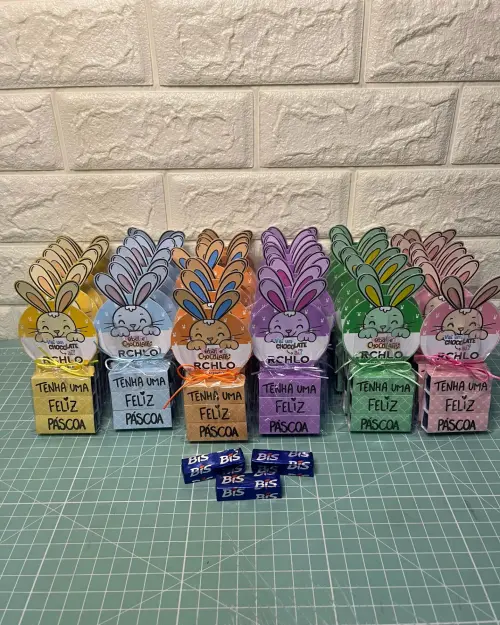 Kit Digital Porta bis triplo coelho de páscoa