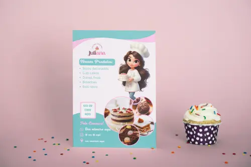 Arquivo Digital Flyer Confeitaria (canva)