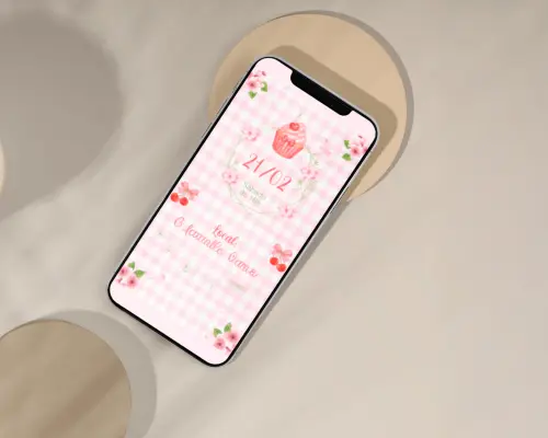 Convite Digital Animado com Foto Cerejinha