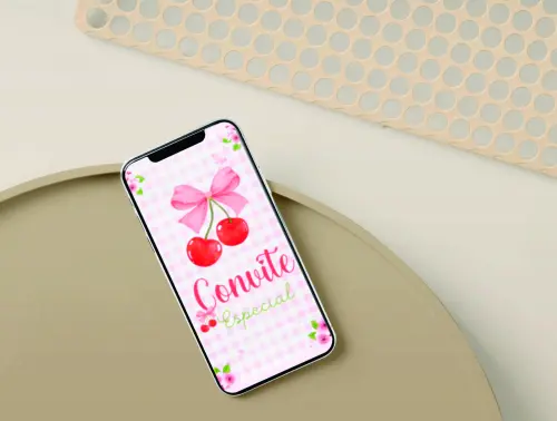 Convite Digital Animado com Foto Cerejinha