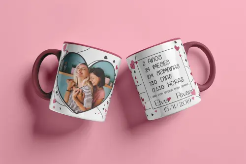 Arquivo Digital Arte para Caneca Coração Apaixonado
