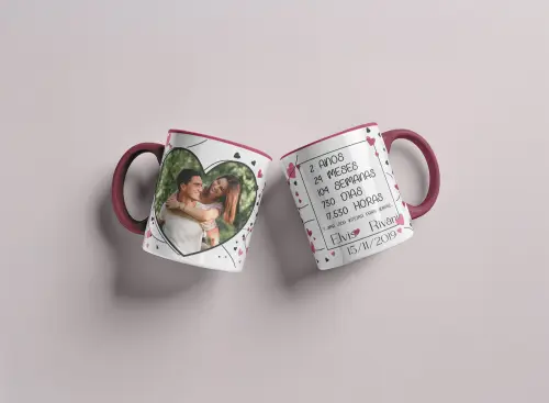 Arquivo Digital Arte para Caneca Coração Apaixonado
