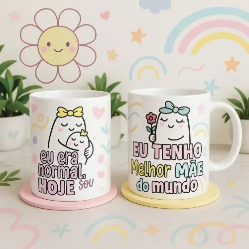 Kit Digital Artes Canecas Dia das Mães + mãe de Pet