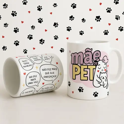 Kit Digital Artes Canecas Dia das Mães + mãe de Pet
