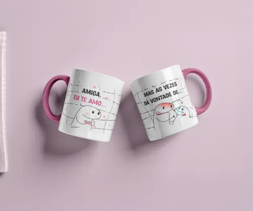 Arte Caneca Amiga Eu Te Amo Flork