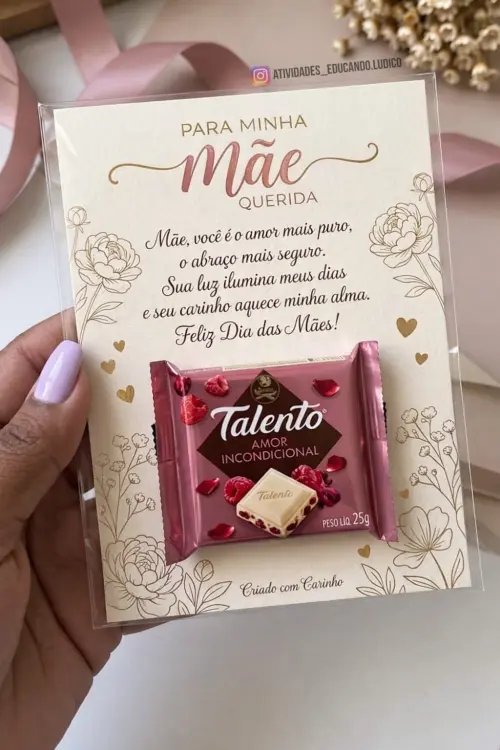 Arquivo Digital Card Talento Dia das Mães (texto Editável)