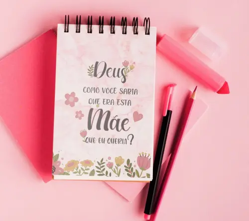 Kit arquivo digital Capa Bloco de Notas Dia das Mães (6 Artes)