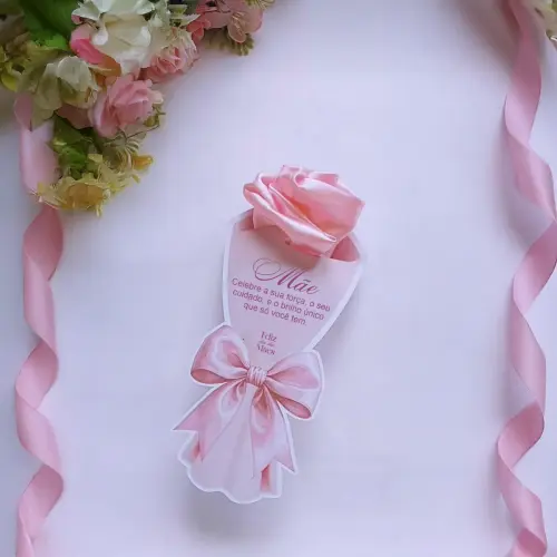 Arquivo Digital Card Buquê Rosa - dia das mães