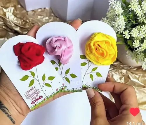 Arquivo Digital Card Porta Touca de Cetim Dia das Mães