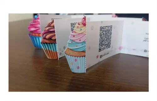 Kit Arquivo Digital Cartão de Visitas Cup Cakes Retrovisor