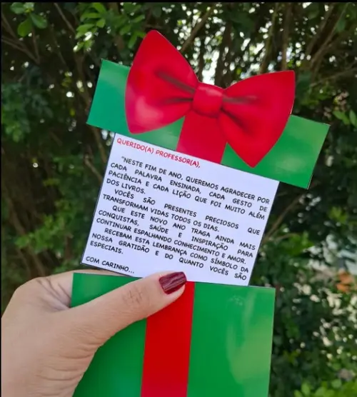 Arquivo Digital Cartão de Natal Professores (texto Aditável)