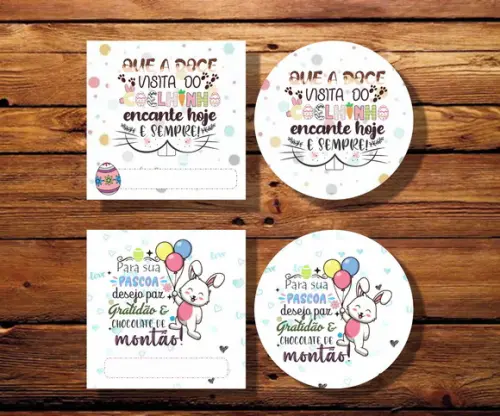 Arquivo Digital Coleção Adesivos Páscoa