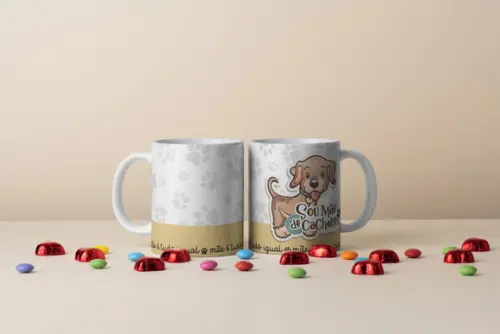 Pac Arquivo Digital Arte para Caneca Mãe de Pet