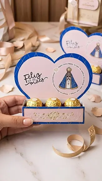 Arquivo Digital Coração Bossa Senhora 3 Doces Dia das Mães