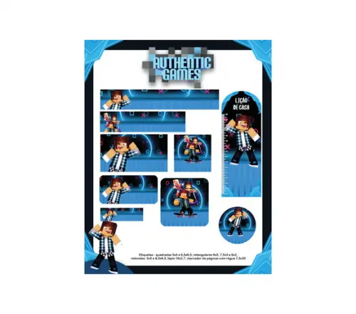 Arquivo Digital Etiquetas Escolares Authentic Games