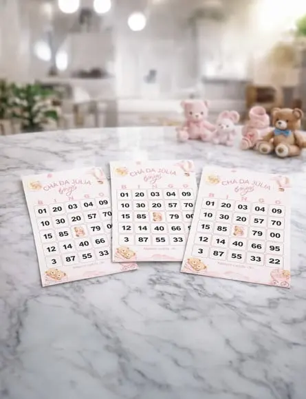 Arquivo Cartelas Bingo Chá de Bebê Personalizado