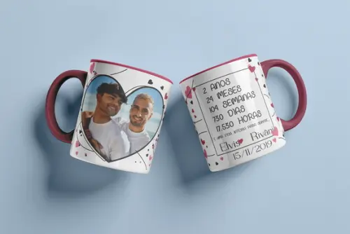 Arquivo Digital Arte para Caneca Coração Apaixonado