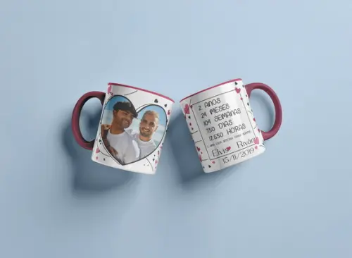 Arquivo Digital Arte para Caneca Coração Apaixonado