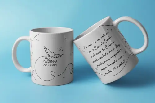 Arquivo Digital Arte para Caneca Dinda (madrinha e Crisma)