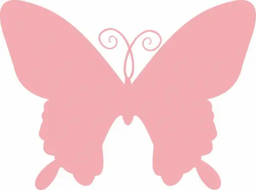 Arquivo Digital Borboleta Dupla Vazada Rosa