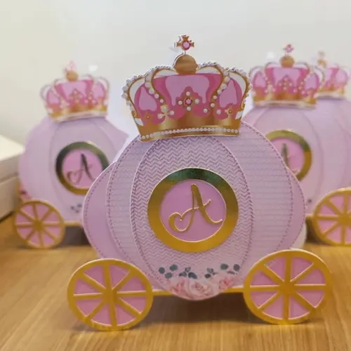 Arquivo Digital Caixinha Carruagem Princesa