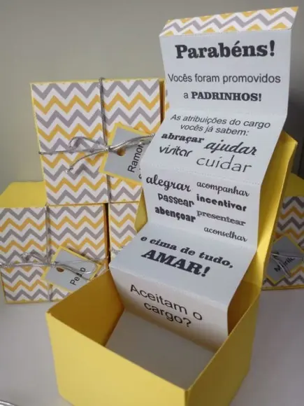 Arquivo Digital Caixinha Sanfonada para Padrinhos