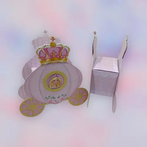 Arquivo Digital Caixinha Carruagem Princesa